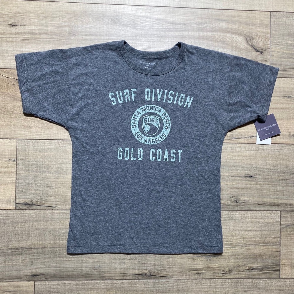 Grayson Threads Unisex Surf Division Santa Monica T-Shirt Size M (8-10) Gray